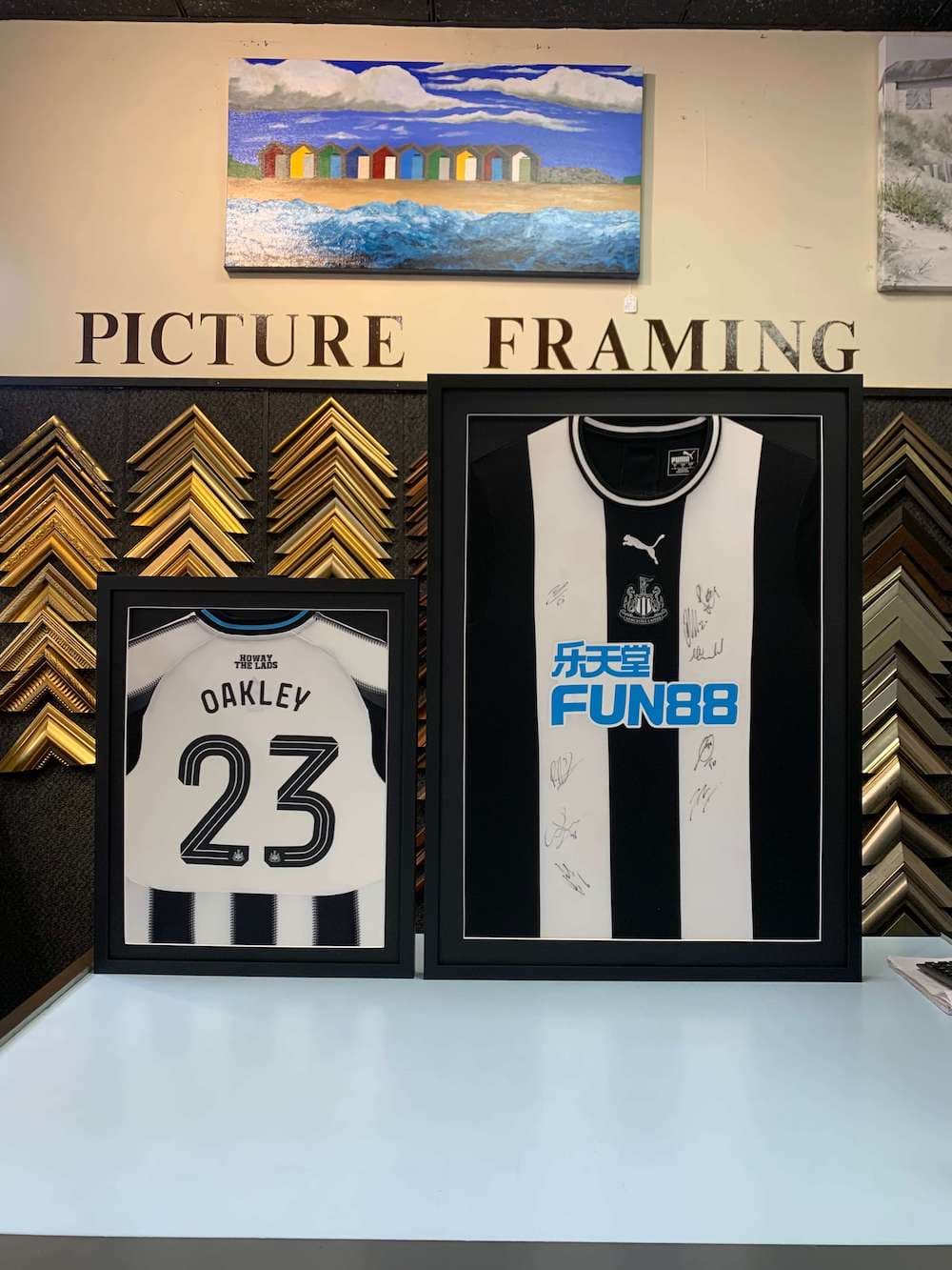 Bespoke picture framing at Frameworks, Blyth